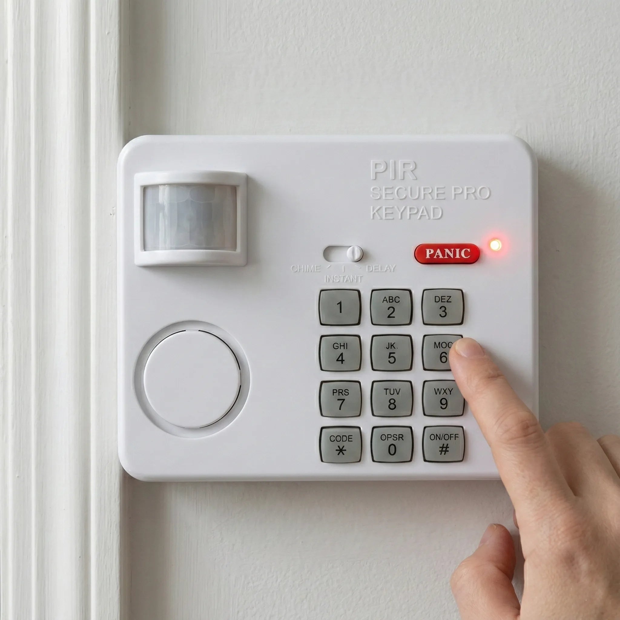 Alarmă Wireless cu Senzor PIR și Cod de Securitate – 3 Moduri, Rază 5 m