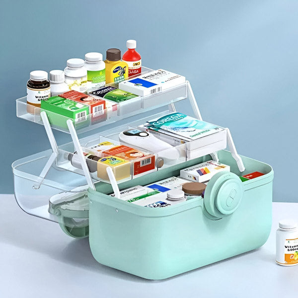 Cutie Organizatoare cu 3 Nivele pentru Medicamente - BOKSARA