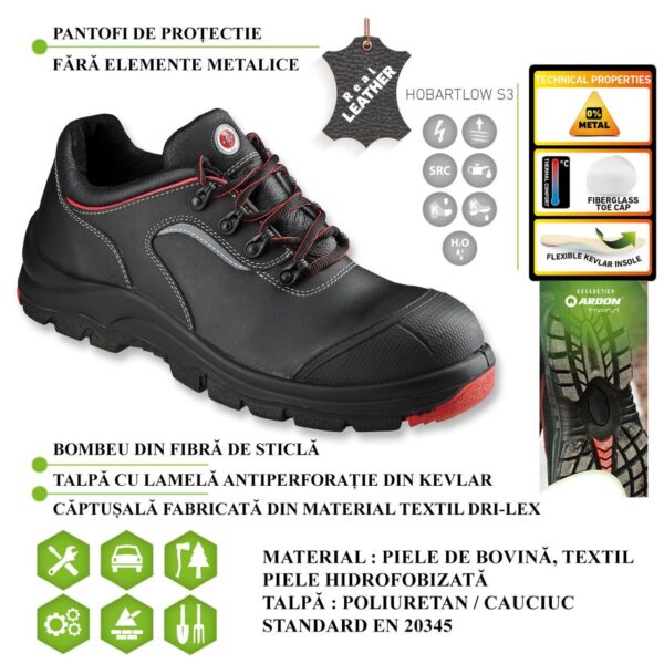 Incaltaminte de protectie pantofi fara elemente metalice