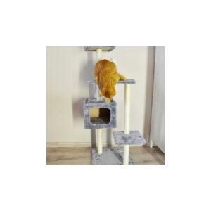 Asamblu de joaca maro pentru pisici 40x40x114 cm