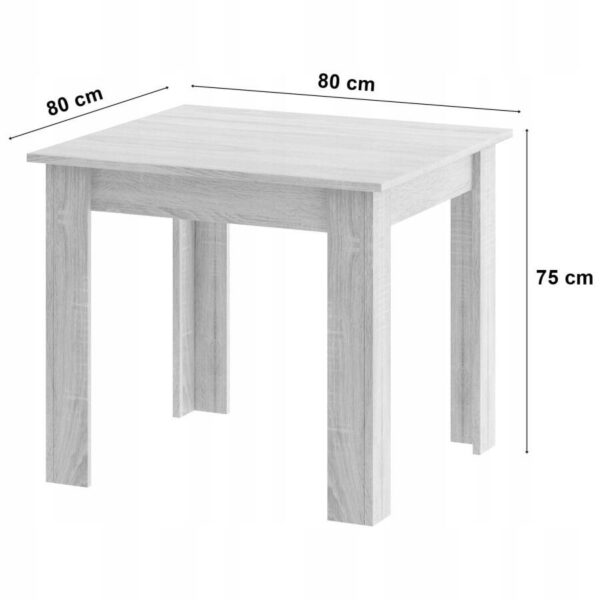 Set masa pentru sufragerie/living + 4 scaune Mark alb