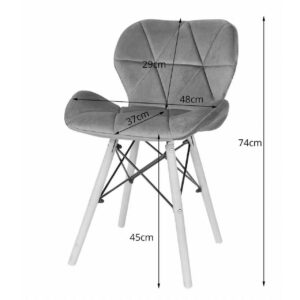 Set masa rotunda stil scandinav + 2 scaune Lago catifea