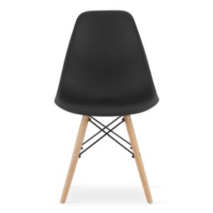 Set masa rotunda stil scandinav + 4 scaune Osaka negru